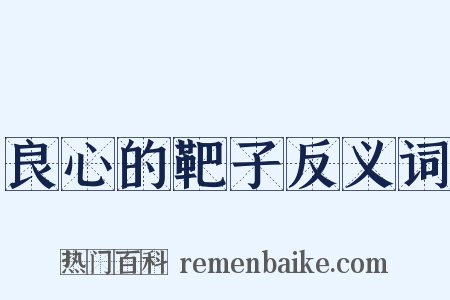 良心的靶子反义词是什么意思的图片